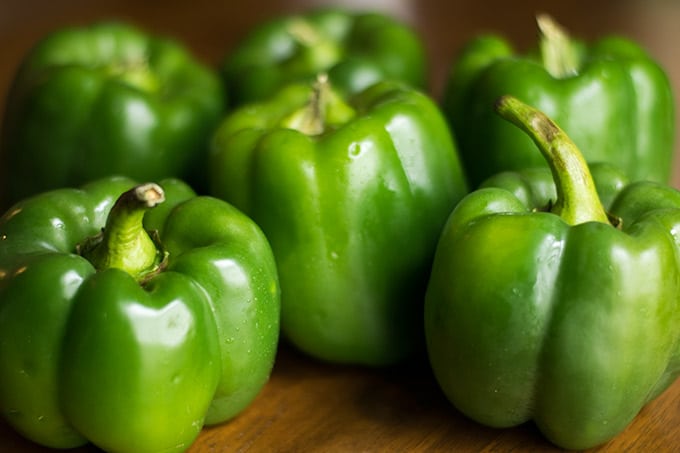 6 green bell peppers