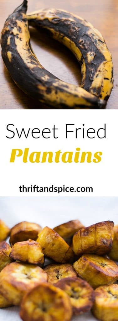 sweet fried plantains are easy, delicious and quick to make. They can be served as a snack or even as a side dish.