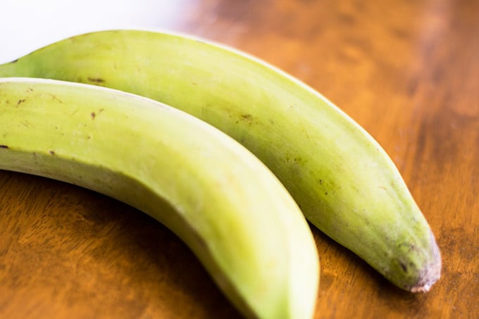 two green plantains
