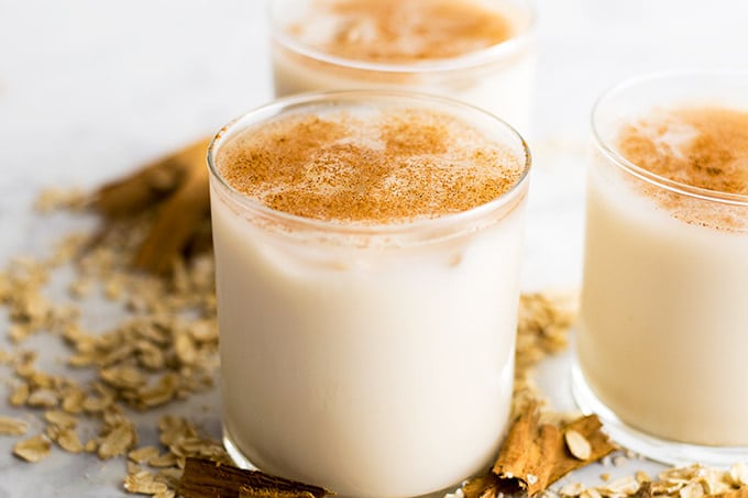 Agua de avena con piña