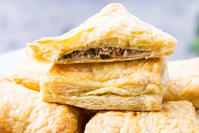 tuna emapanadas are easy thanks to frozen puff pastry