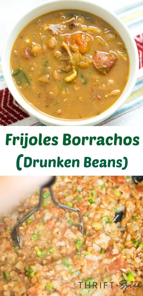 Frijoles Borrachos or drunken beans are a delicious simple mexican meal made with beer!