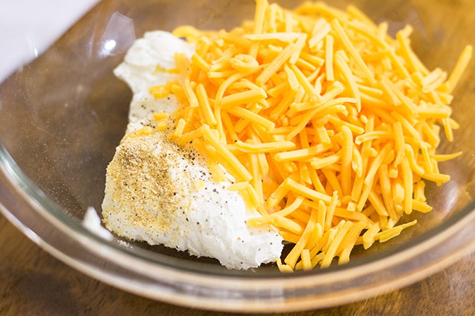cream cheese and cheddar cheese