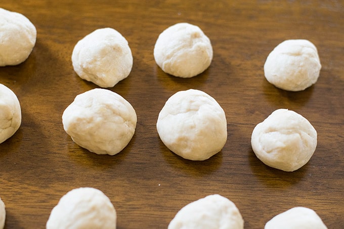 dough balls for buñuelos