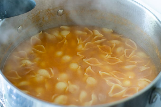 shell pasta soup