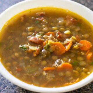 finished lentil soup