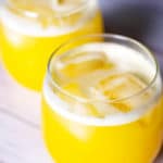 pineapple agua fresca in two glasses