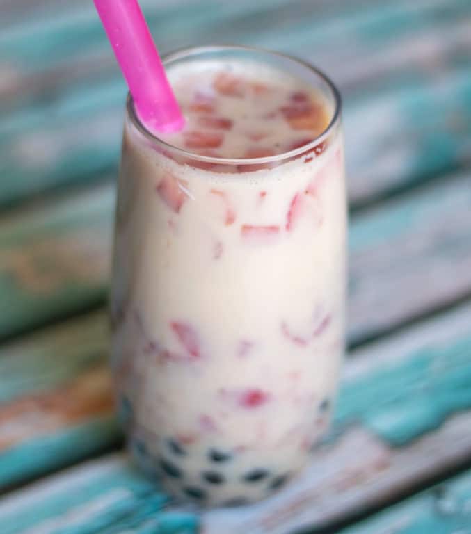 Strawberry Bubble Tea Recipe - Thrift and Spice
