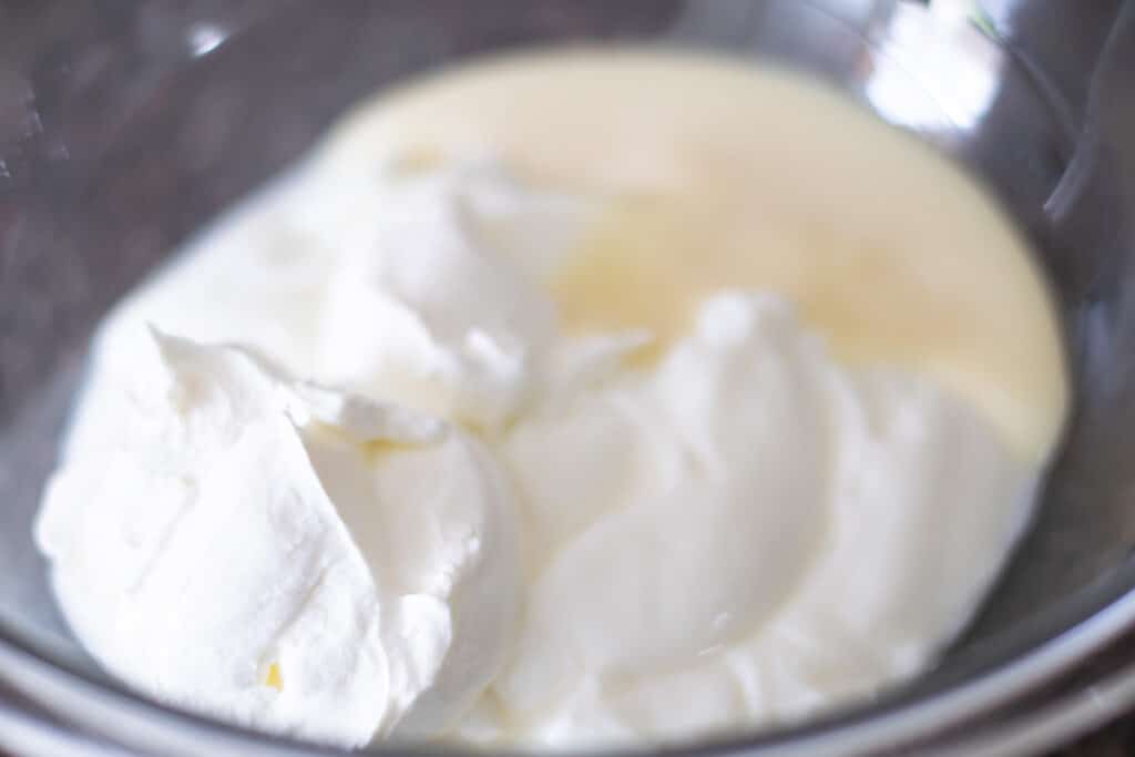 crema for bionicos in a bowl