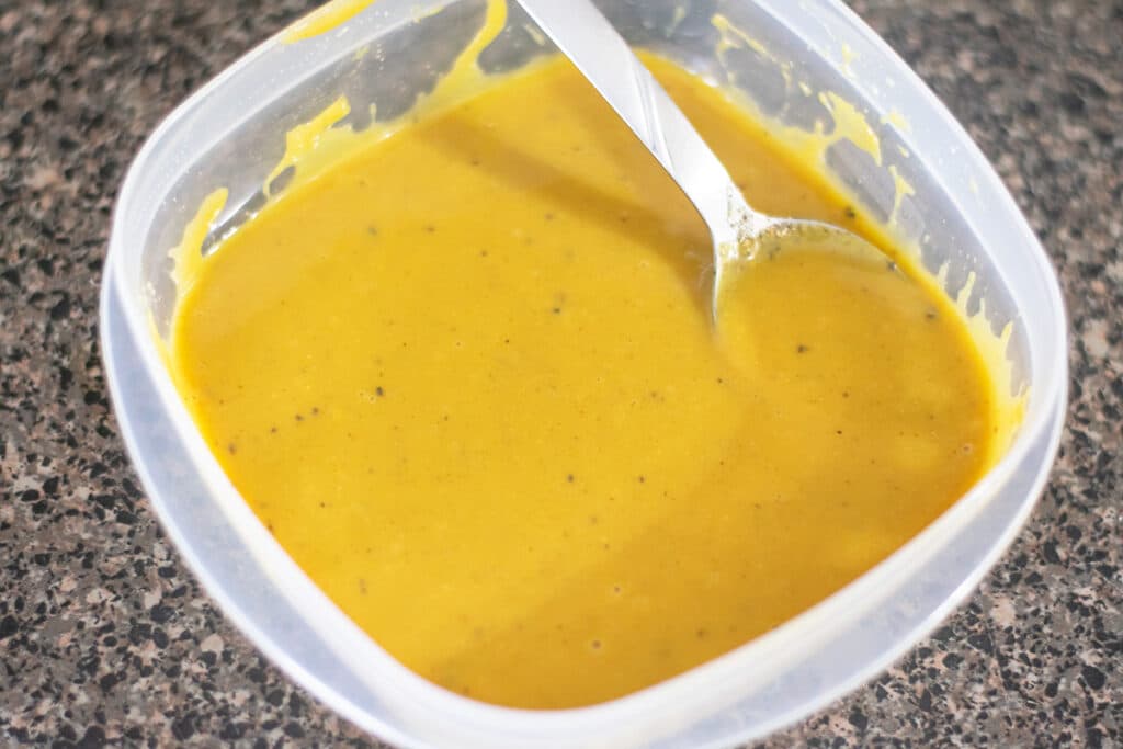 mustard sauce in a bowl