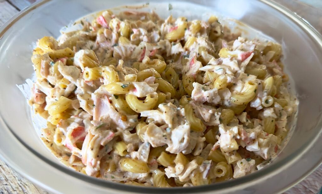 Pasta salad in a bowl