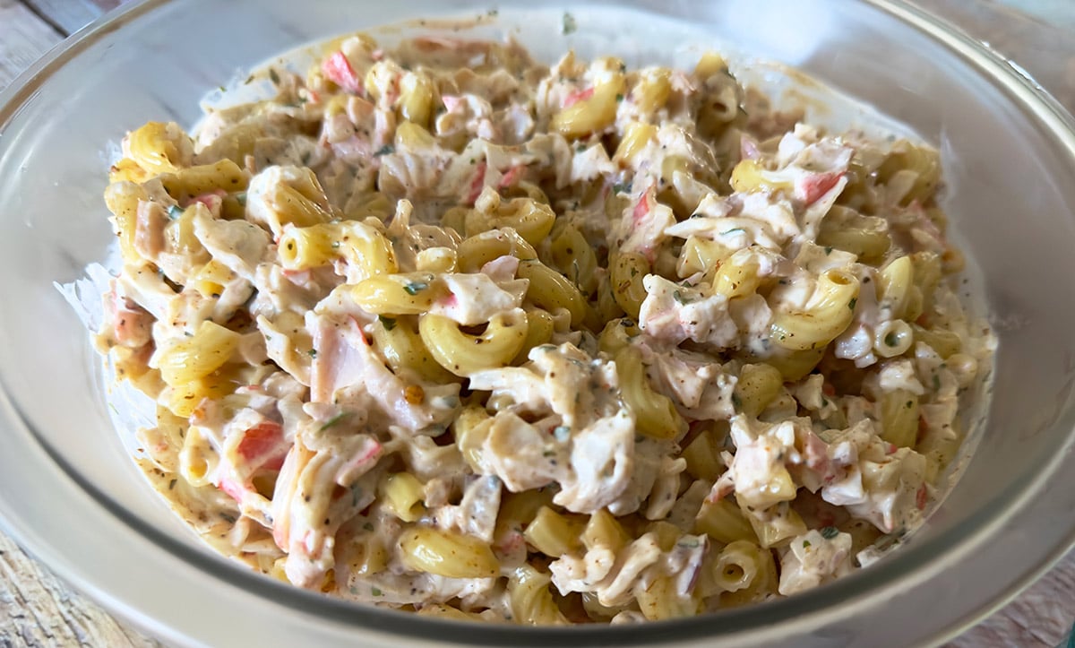 Crab Macaroni Salad Recipe - Thrift and Spice