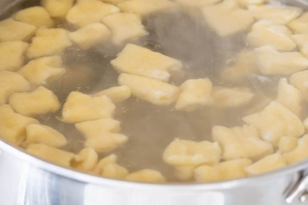 Boiled gnocchi