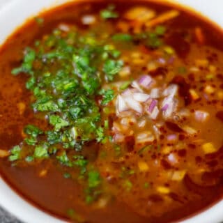A bowl of beef birria.