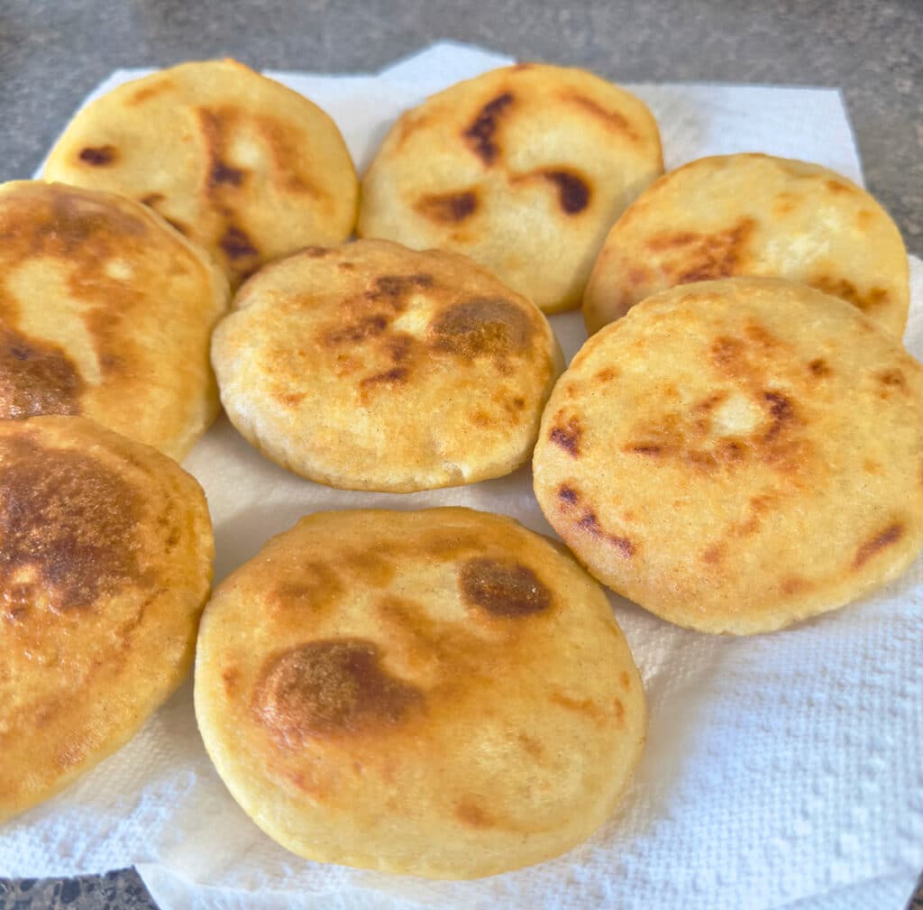 Freshly made gorditas.