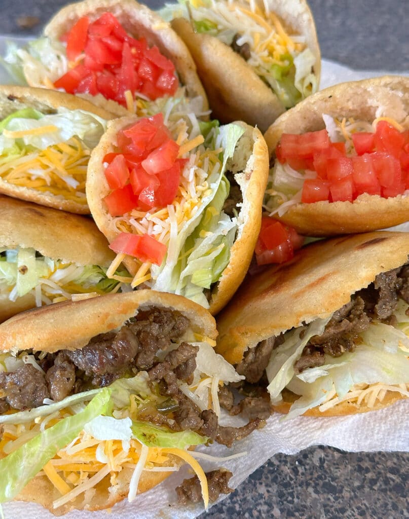 Stuffed steak gorditas