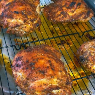 Crispy baked chicken thighs