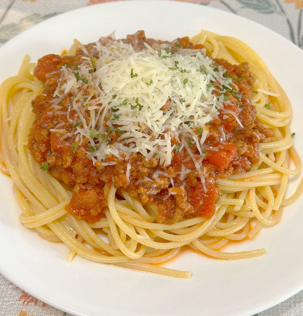 Homemade meat sauce for pasta