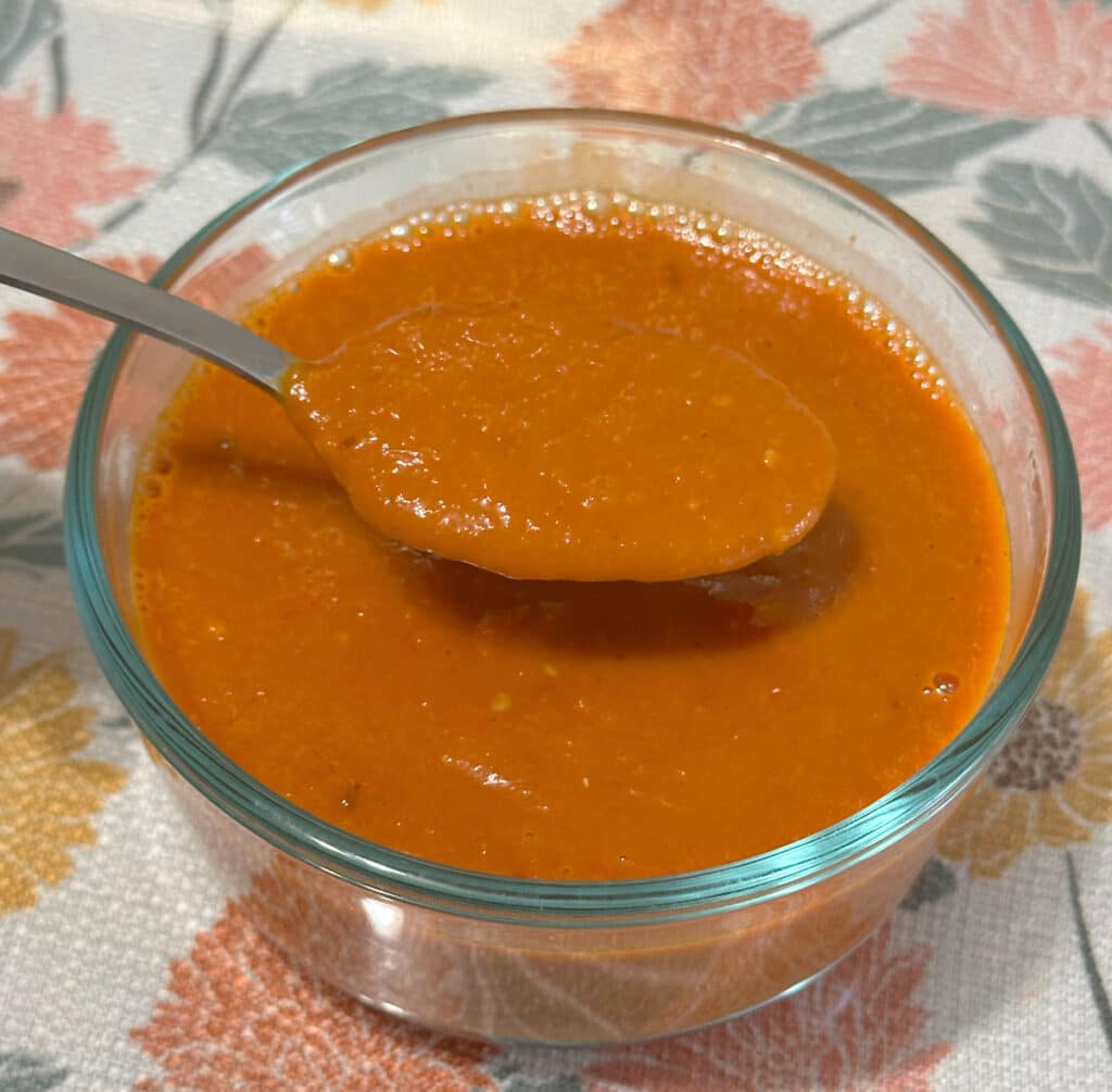 Morita salsa in a bowl.