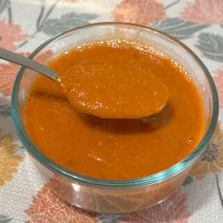 Morita salsa in a bowl.