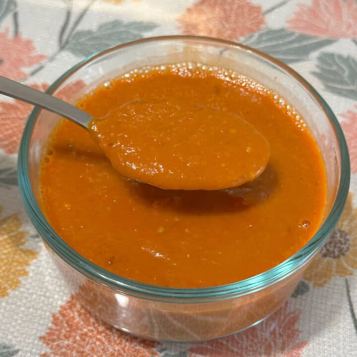 Morita salsa in a bowl.