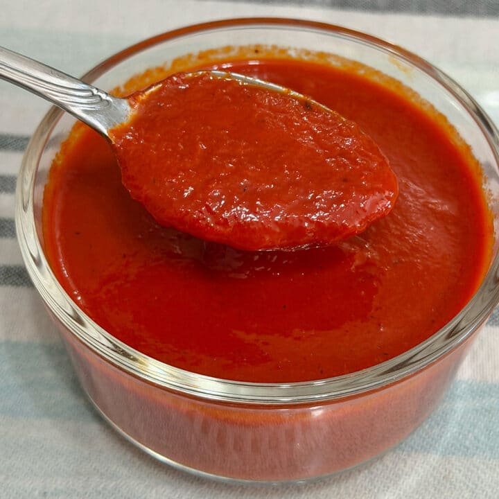Guajillo salsa in a bowl