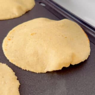 Homemade corn tortillas